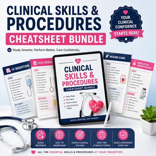 Clinical Skills & Procedures Cheatsheet Bundle