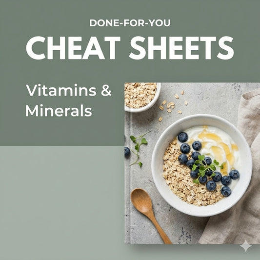 Vitamins and minerals Cheat Sheets